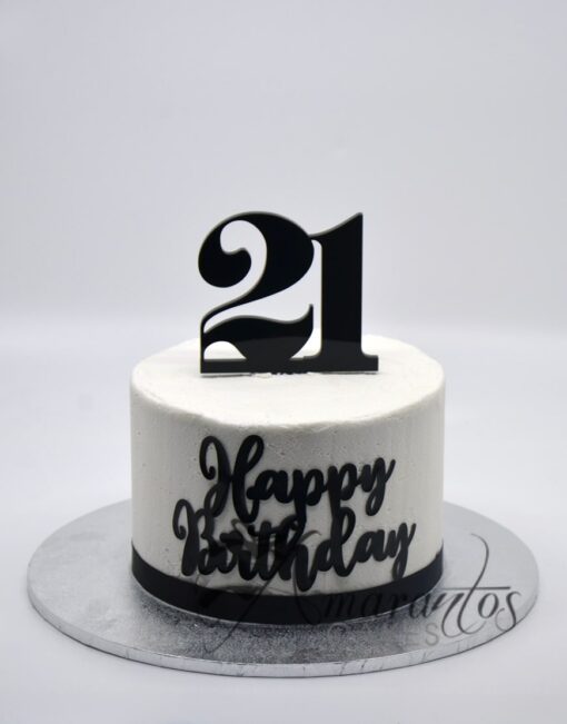 SMALL TWENTY FIRST BIRTHDAY CAKE MELBOURNE