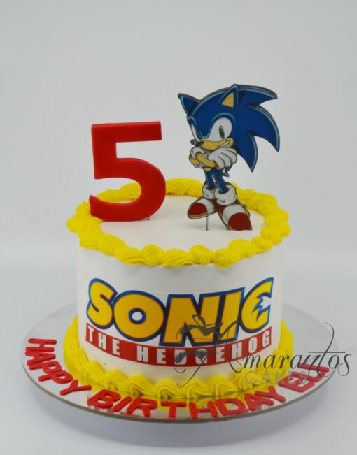 Small Sonic Cake - Amarantos Cakes - AA44
