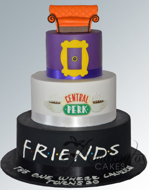 Friends 3 tier Cake - AC124 -Amarantos Cakes