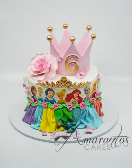 Princesses cake with Crown AC144