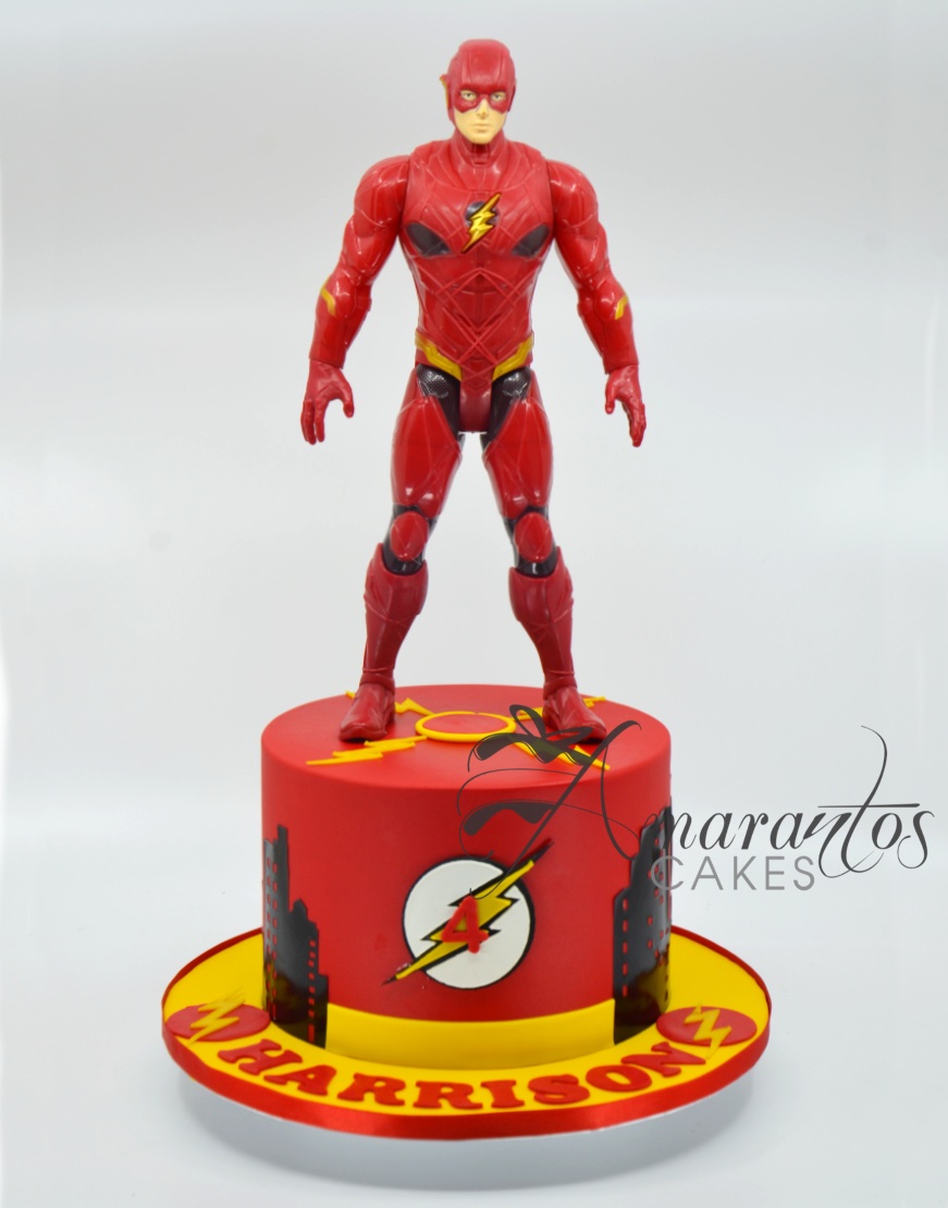 Flash Cake | Flash cake, Superhero birthday cake, Flash birthday cake