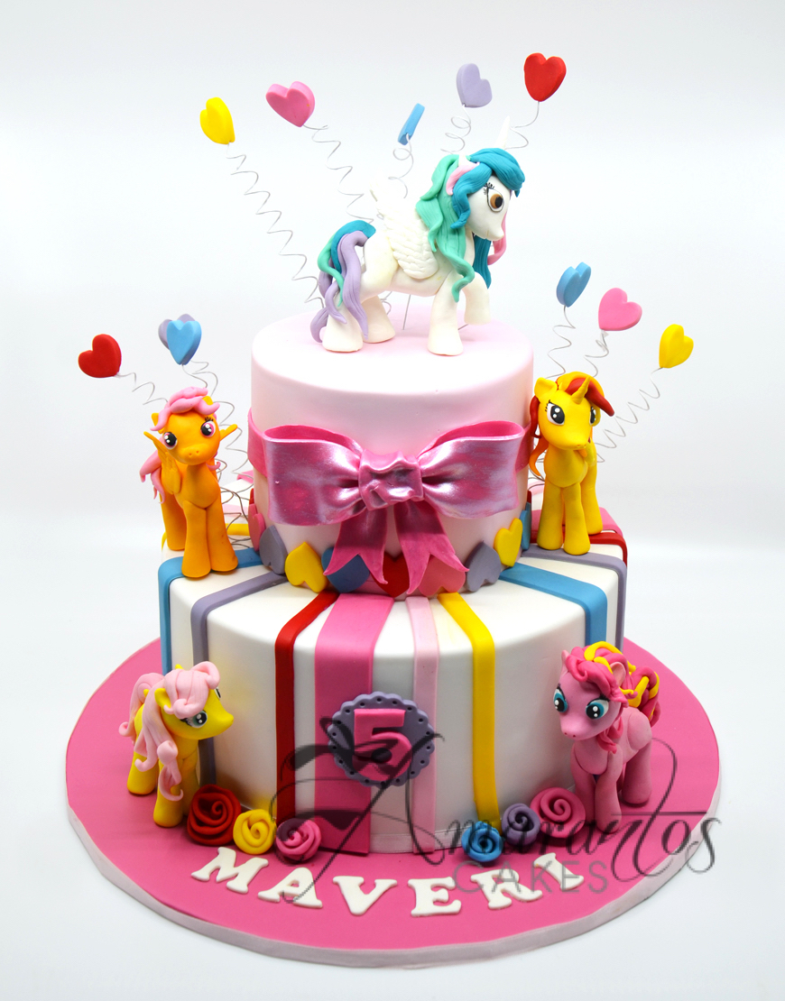 Two tier My Little Pony Cake - AC182 - Amarantos Cakes