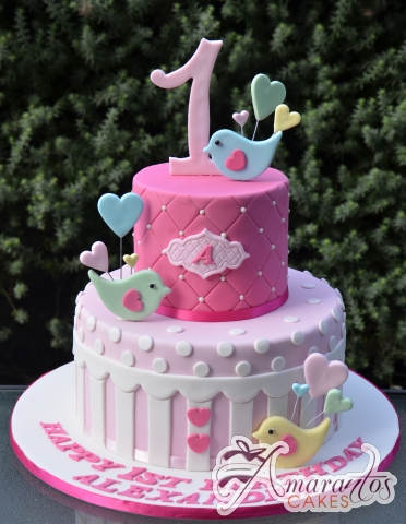 Baby Bird Two tier Cake - Amarantos Designer Cakes Melbourne