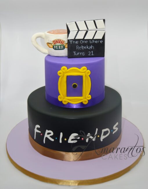 Friends 2 Tier Cake - AC349 - Amarantos Cakes