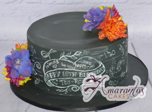Chalkboard Cake - Amarantos Designer Cakes Melbourne