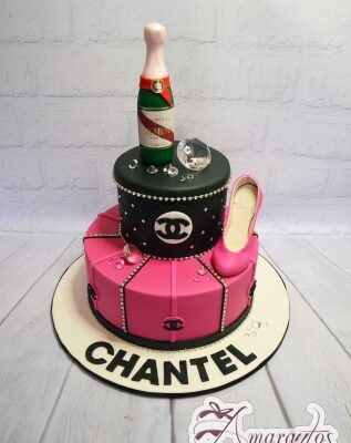 Chanel Designer Two Tier Cake - Amarantos Cakes Melbourne