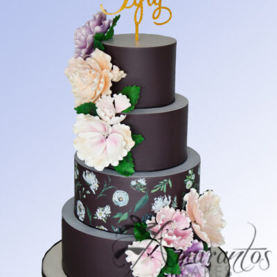 AC522 Four tier Floral Design Cake