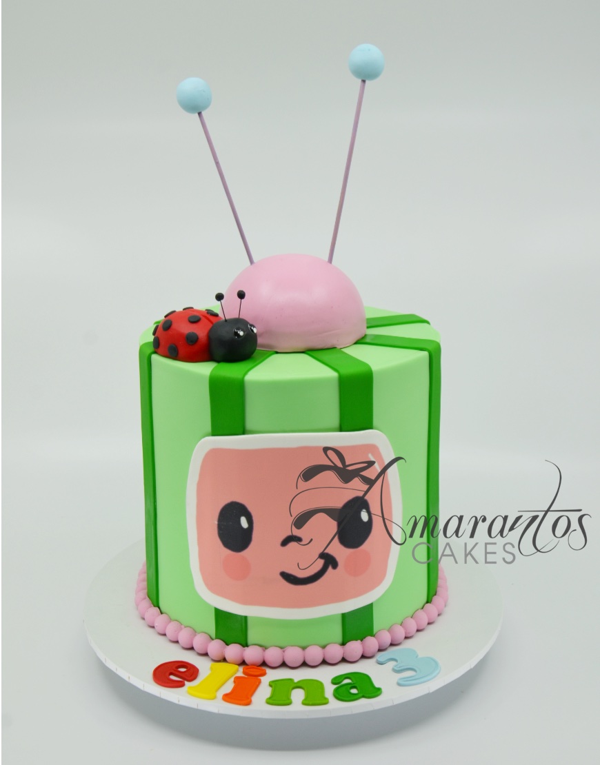 Best Two Tier Coco Melon Cake - AC60 - Amarantos Cakes
