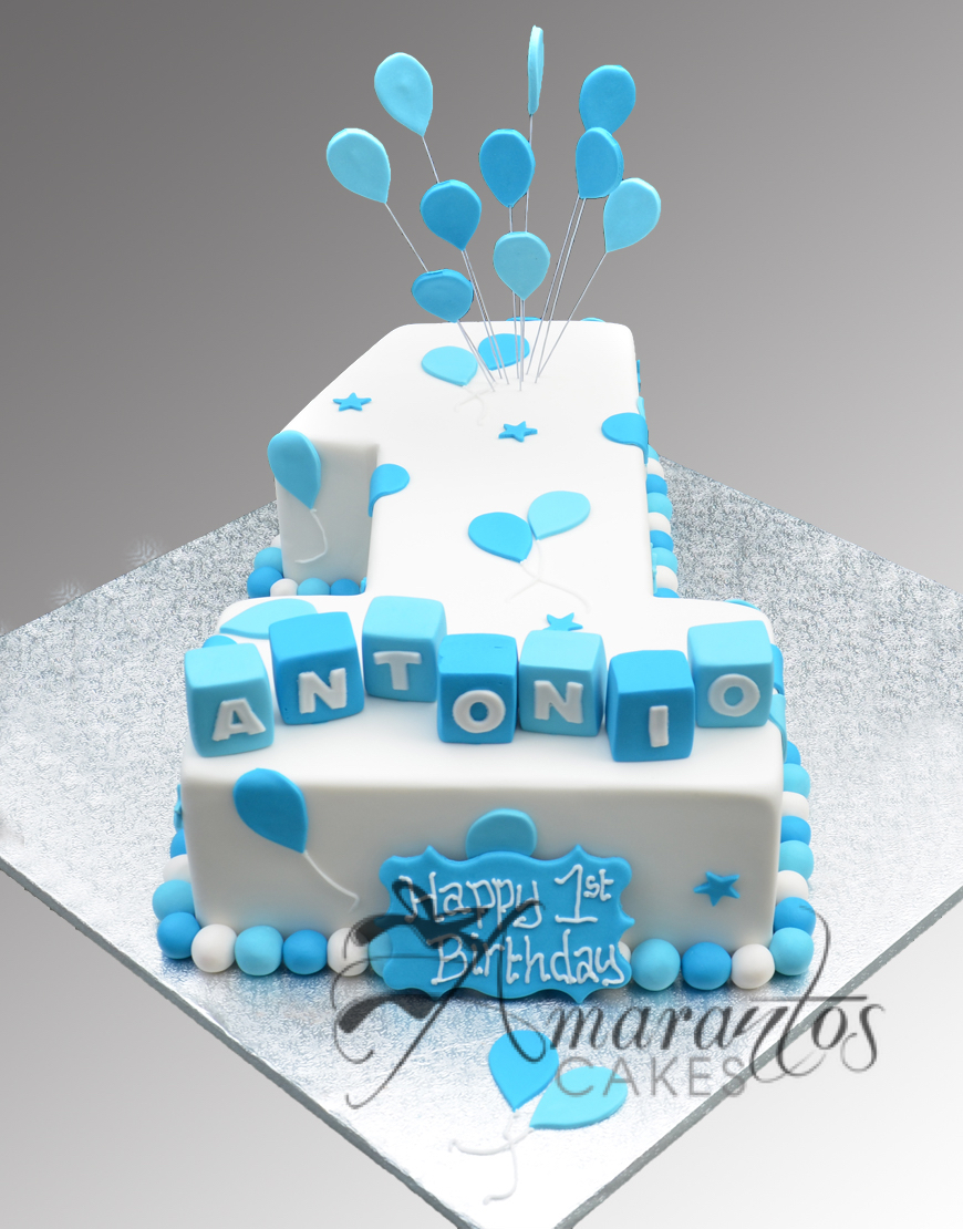 Number One Shaped Birthday Cake by cakesbylorna on DeviantArt