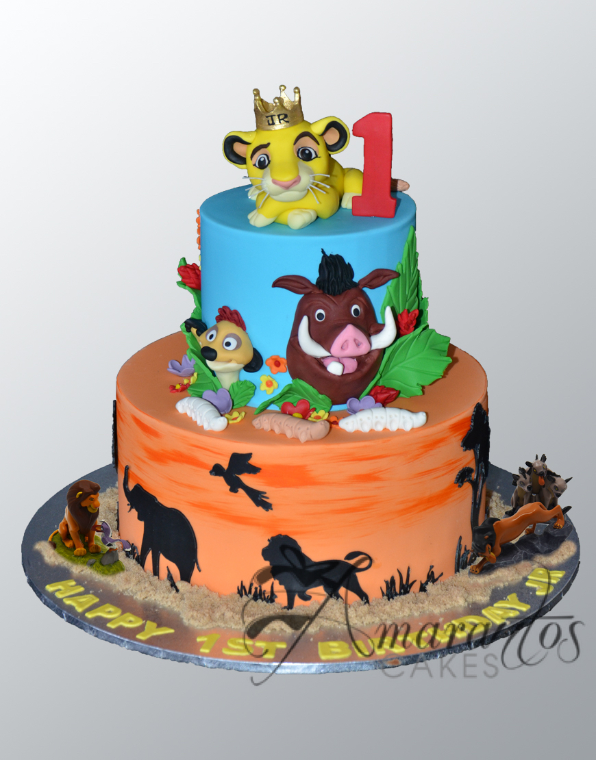 Lion King Cake with Simba Cake Topper - How to Make | Decorated Treats