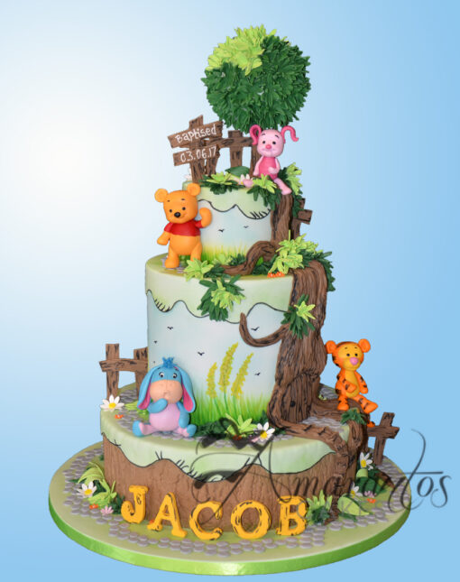 Four tier Pooh Bear Cake - CC01