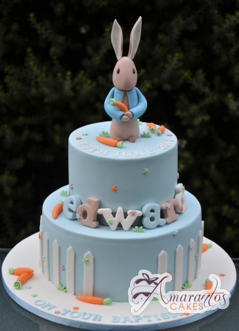 Two Tier Peter Rabbit Cake - Beautiful Amarantos Designer Cakes Melbourne