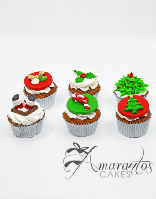 Christmas Themed Cupcakes - Amarantos Designer Cakes Melbourne