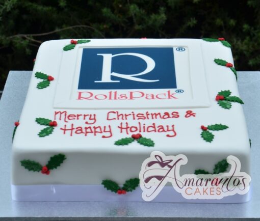 Corporate Christmas cake- CH12 - Amarantos Cakes