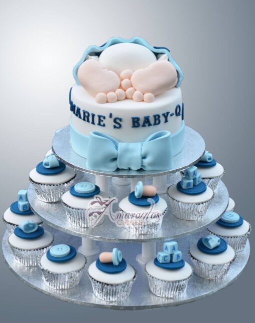 Cup Cake Tower - CT36 - Amarantos Cup Cakes Tower Melbourne - Baby Shower
