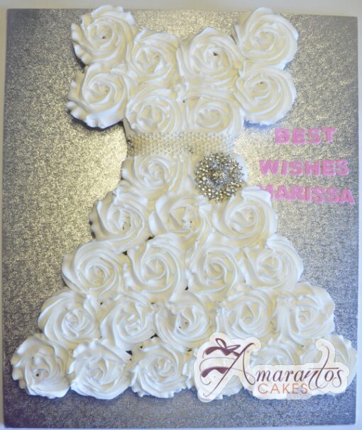 Bridal Gown cupcake cake - Amarantos Designer Cakes Melbourne