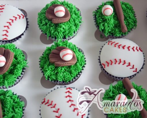 Baseball Cup Cakes - Amarantos Designer Cakes Melbourne