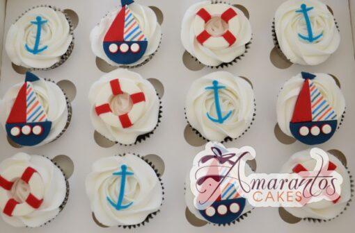 Nautical Cup Cakes - Amarantos Designer Cakes Melbourne