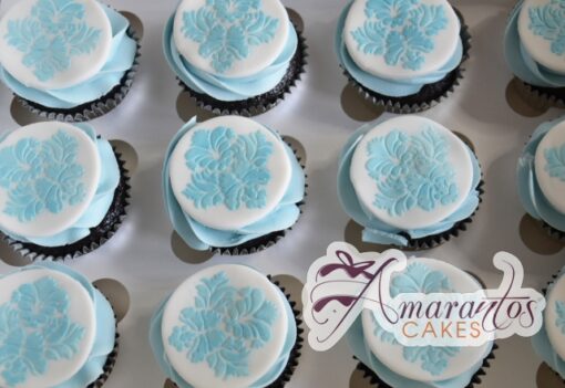 Damask Cup Cakes - Amarantos Designer Cakes Melbourne