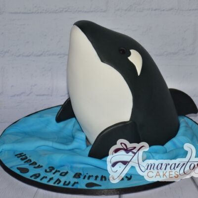 3D Orca Whale Cake - Amarantos Designer Cakes Melbourne