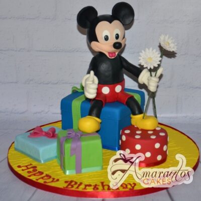 3D Mickey and Presents Cake - Amarantos Cakes Melbourne