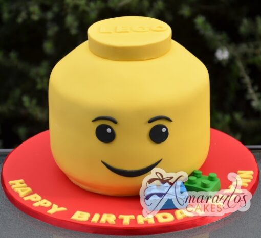 Lego head cake - Amarantos Designer Cakes Melbourne