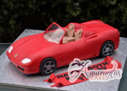 3D ferrari cake - Amarantos Designer Cakes Melbourne