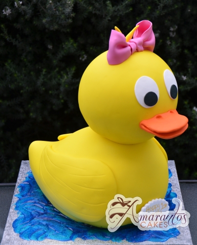Rubber Duck 3D Girl Birthday Cake - Amarantos Cakes Melbourne
