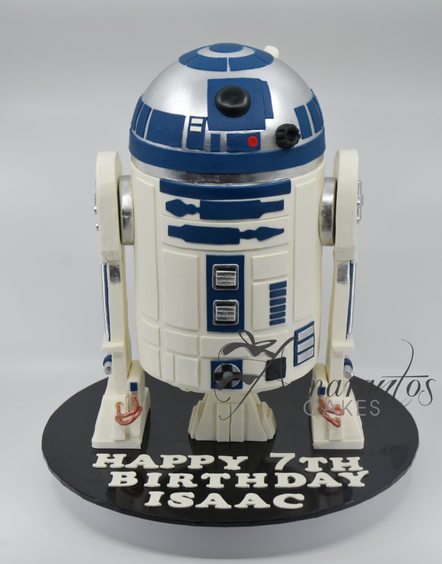 R2D2 Star Wars Personalized Birthday Cake Topper - 3D Wade Creations