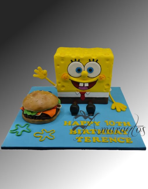 3D Sponge Bob Cake - NC290 - Amarantos Cakes Melbourne