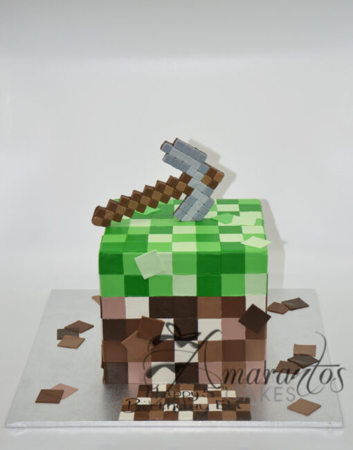 3D Mincraft Themed Cake - Amarantos Designer Cakes Melbourne