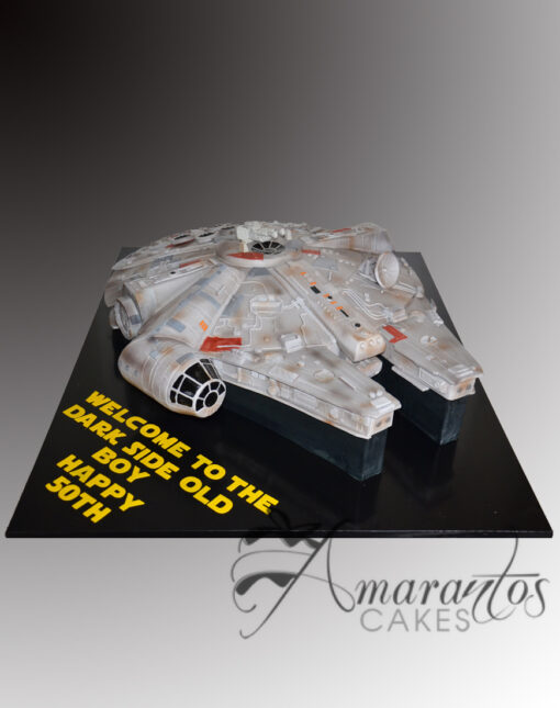3D Millennium Falcon cake - NC324 - Amarantos Cakes