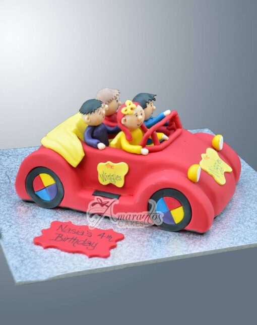 NC332 3D Big Red Car with Wiggles