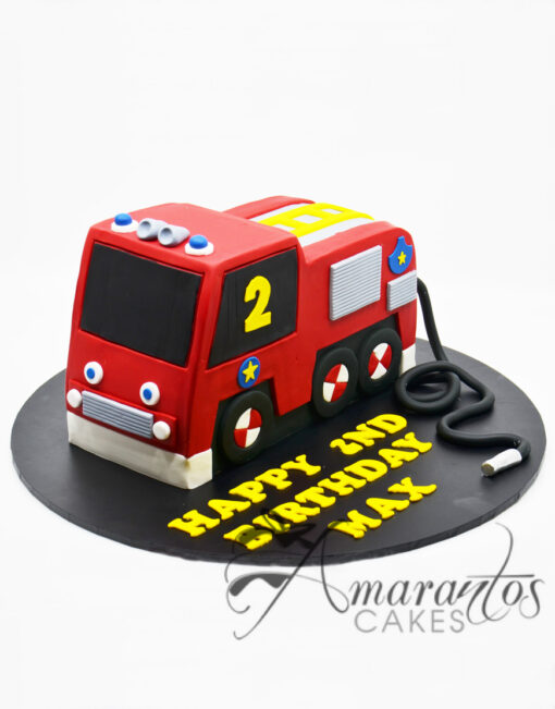 3D Fire Truck Birthday Cake - Amarantos Designer Cakes Melbourne