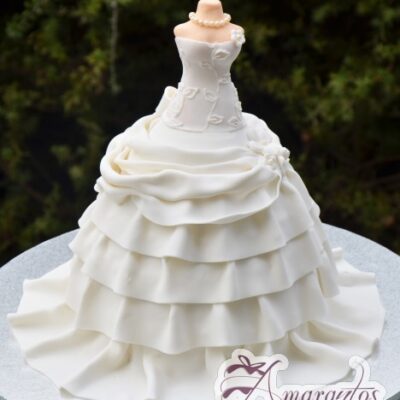 Wedding Gown Cake - Amarantos Designer Cakes Melbourne