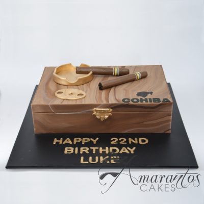 Humidor Cigar Box Cake - NC441 - Amarantos Cakes
