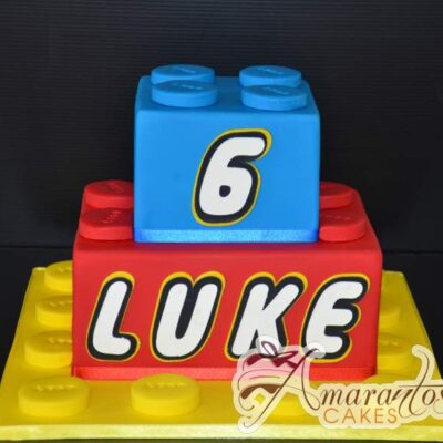 Lego Blocks Cake - Amarantos Designer Cakes Melbourne