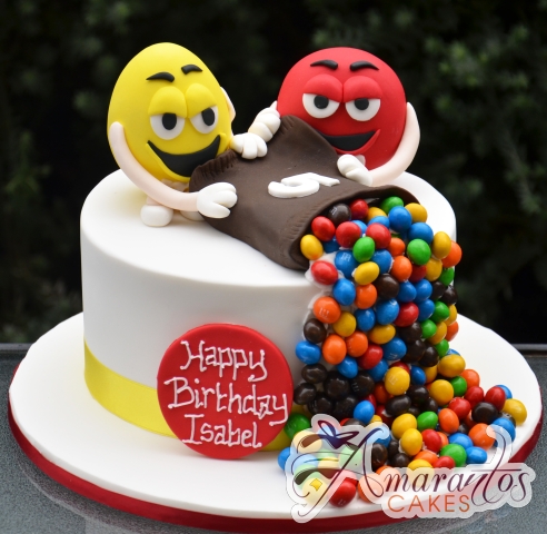 MnMs Birthday Cake 3D - Amarantos Cakes Melbourne