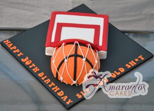 Basketball and Hoop Cake - Amarantos Designer Cakes Melbourne