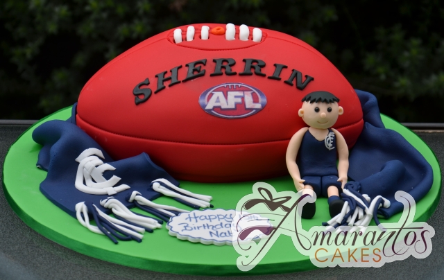 3D Football Cake - Amarantos Designer Cakes Melbourne