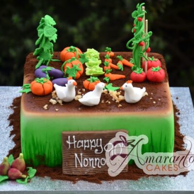Vegetable Garden Cake - Amarantos Celebration Cakes Melbourne