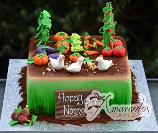 Vegetable Garden Cake - Amarantos Celebration Cakes Melbourne