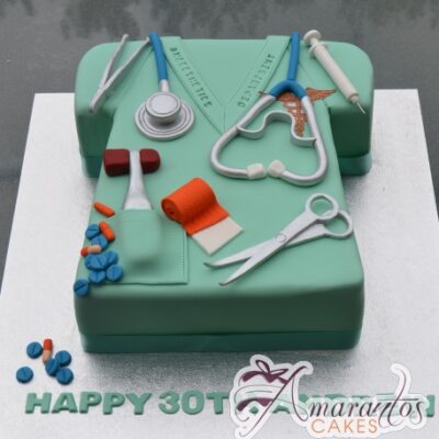 Doctors Scrub Cake - Amarantos Designer Cakes Melbourne