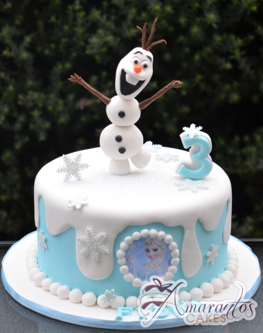 Olaf Birthday Cake - NC626 - Amarantos 1st Birthday Cakes Melbourne