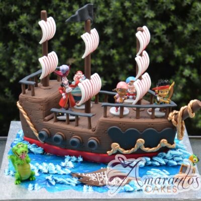 3D Pirate Ship Cake with Jake the Pirate - NC631 - Celebration Cakes Melbourne