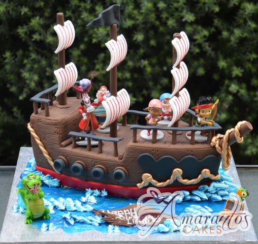 3D Pirate Ship Cake with Jake the Pirate - NC631 - Celebration Cakes Melbourne