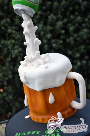 Stein of Beer and Can Cake - Amarantos Birthday Cakes Melbourne