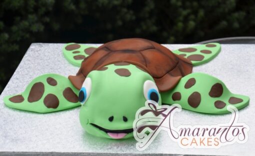 3D Sea Turtle Cake - Amarantos Cakes Melbourne