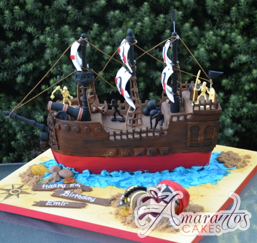 3D Pirate Ship Cake - Amarantos Designer Cakes Melbourne