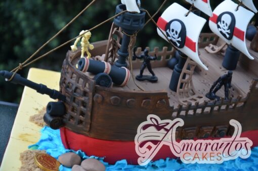3D Pirate Ship Designed Cake - Amarantos Cakes Melbourne